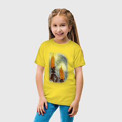 Футболка хлопковая детская Две свечи на подсвечнике, цвет: желтый — фото 2