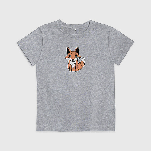 Детская футболка Упоротая лиса / Меланж – фото 1