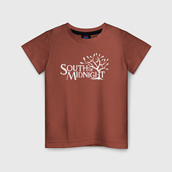 Футболка хлопковая детская South of midnight logo, цвет: кирпичный