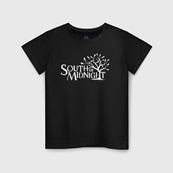 Футболка хлопковая детская South of midnight logo, цвет: черный