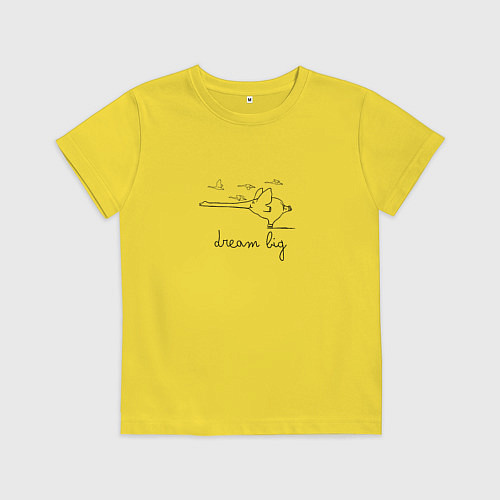 Детская футболка Мечтай о большем / Желтый – фото 1