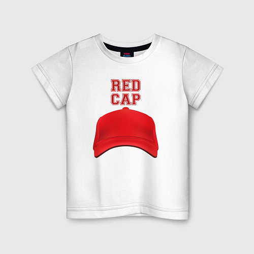 Детская футболка Red cap / Белый – фото 1