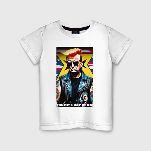 Детская футболка Trumps not dead - ai punk art / Белый – фото 1