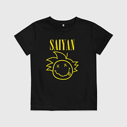 Футболка хлопковая детская Saiyan Dragon Ball, цвет: черный