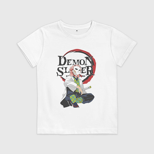 Детская футболка Клинок рассекающий демонов Сабито / Белый – фото 1