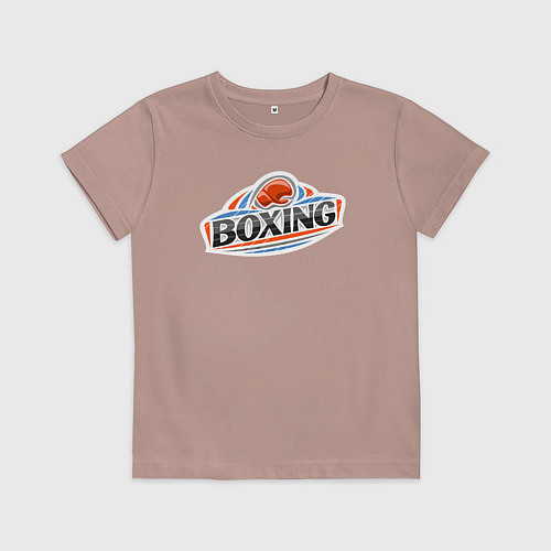 Детская футболка Boxing team / Пыльно-розовый – фото 1