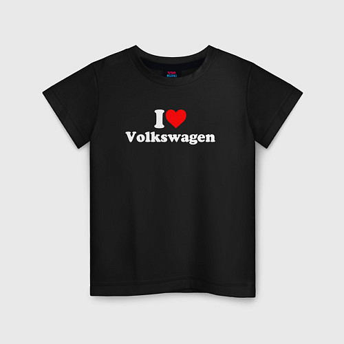 Детская футболка I love Volkswagen / Черный – фото 1