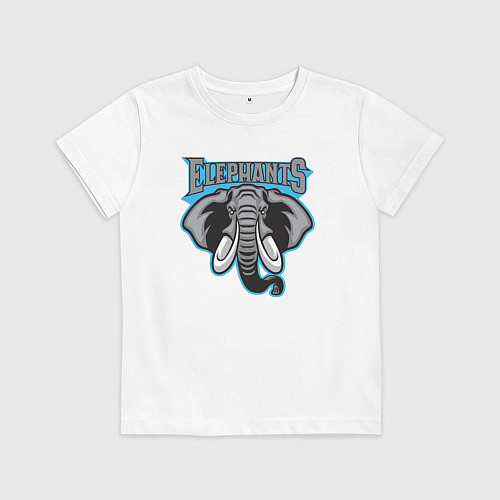 Детская футболка Elephants team / Белый – фото 1