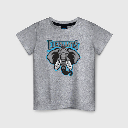 Детская футболка Elephants team / Меланж – фото 1