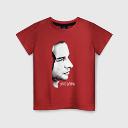 Футболка хлопковая детская Dave Gahan from depeche mode face, цвет: красный