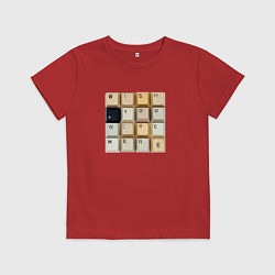 Детская футболка Wish you - клавиши клавиатуры