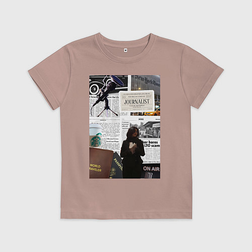 Детская футболка Журналист эстетика / Пыльно-розовый – фото 1