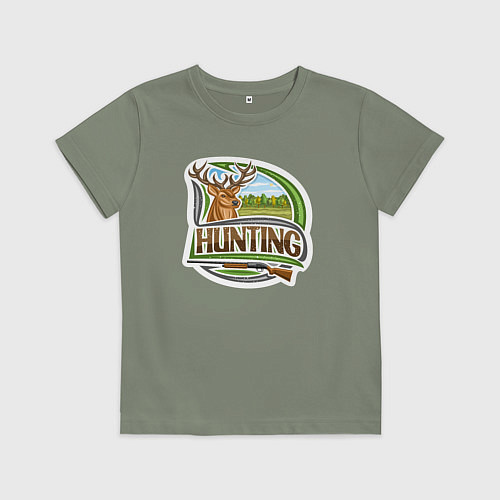 Детская футболка Deer hunting / Авокадо – фото 1