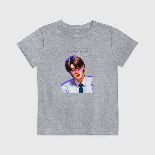 Детская футболка Jeong Wooyoung Ateez / Меланж – фото 1