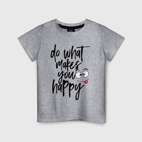 Детская футболка Do what makes you happy / Меланж – фото 1