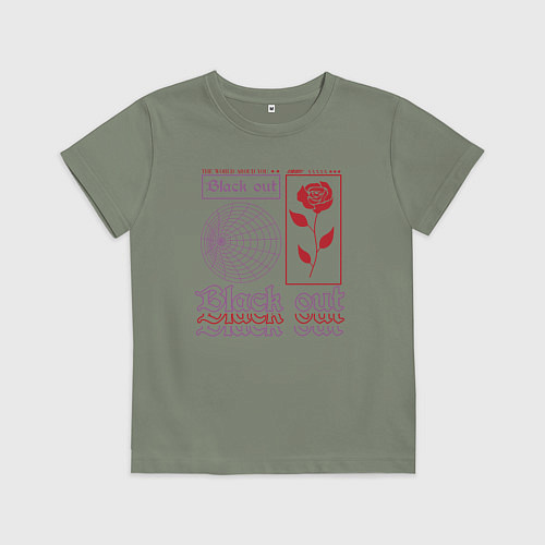 Детская футболка Black out Streetwear / Авокадо – фото 1