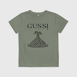 Детская футболка Гусси черный - два гуся