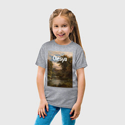 Футболка хлопковая детская Olesya река, цвет: меланж — фото 2