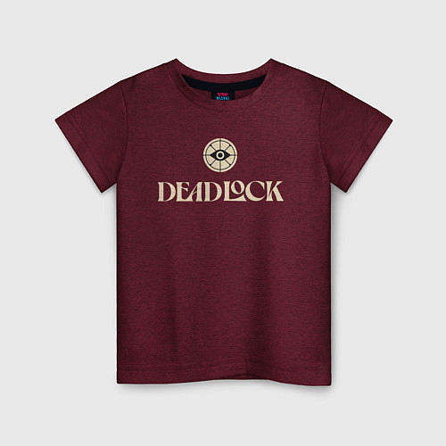 Детская футболка Deadlock logo / Меланж-бордовый – фото 1