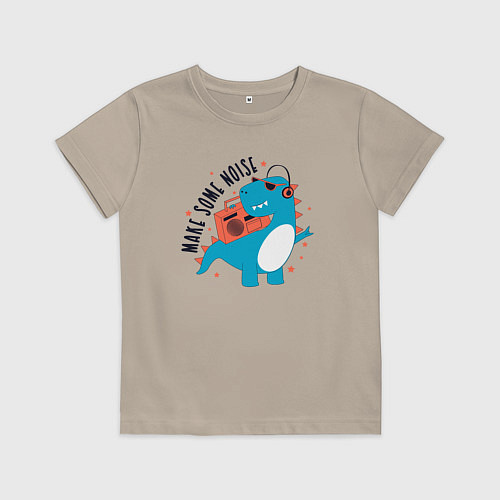 Детская футболка Давай-ка пошумим / Миндальный – фото 1