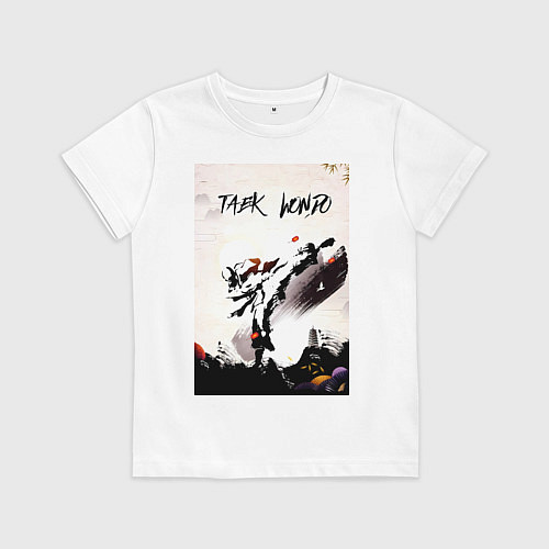 Детская футболка Тхэквондо боец / Белый – фото 1