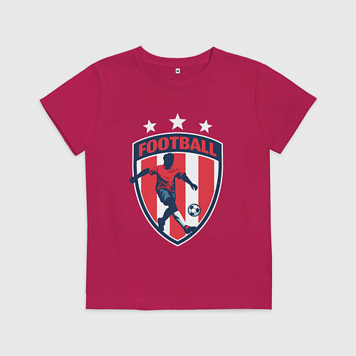 Детская футболка Stars football / Маджента – фото 1