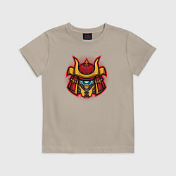 Футболка хлопковая детская Samurai warrior, цвет: миндальный
