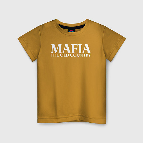 Детская футболка Mafia the old country logo / Горчичный – фото 1