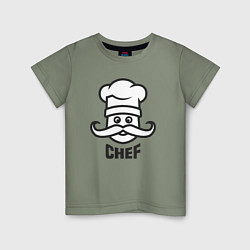 Футболка хлопковая детская Chef, цвет: авокадо
