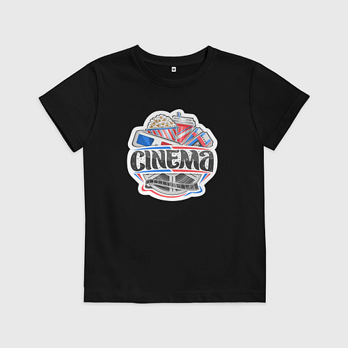 Детская футболка В кинотеатре / Черный – фото 1