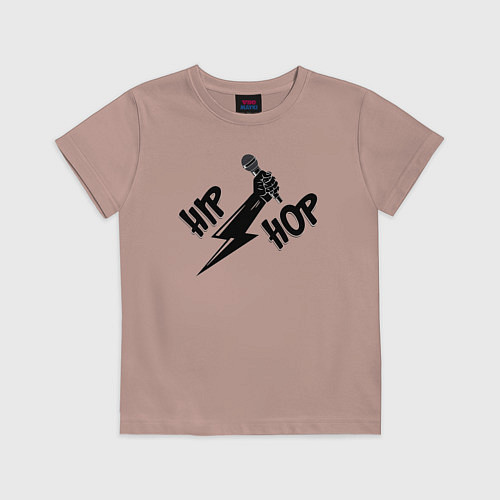 Детская футболка Хип-хоп музыка / Пыльно-розовый – фото 1