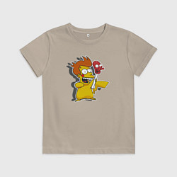 Футболка хлопковая детская Фрайчу, цвет: миндальный