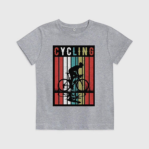 Детская футболка Велосипедный спорт / Меланж – фото 1