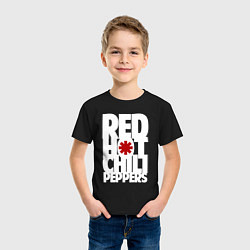 Футболка хлопковая детская RHCP - title and logo, цвет: черный — фото 2