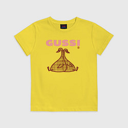 Детская футболка Гусси - два гуся - в клетку