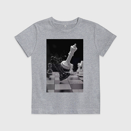 Детская футболка Шахматы эстетика / Меланж – фото 1