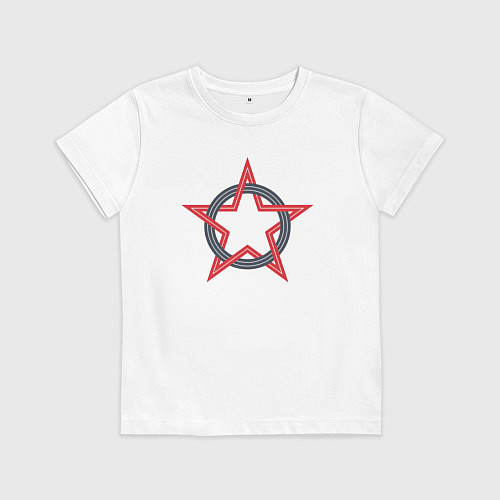 Детская футболка Circle star USSR / Белый – фото 1