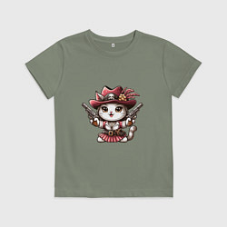 Детская футболка Отважная кошечка пират