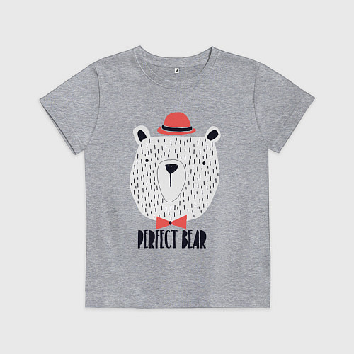 Детская футболка Идеальный медведь / Меланж – фото 1