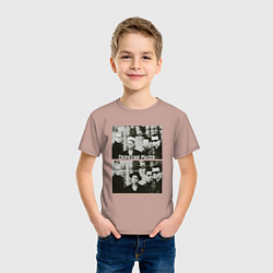 Футболка хлопковая детская Depeche Mode2, цвет: пыльно-розовый — фото 2