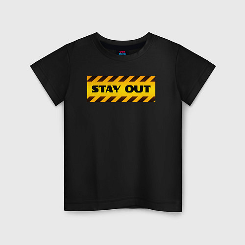 Детская футболка Stay out / Черный – фото 1