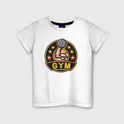 Футболка хлопковая детская Gym stars, цвет: белый