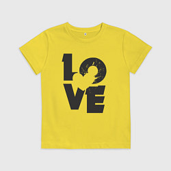 Футболка хлопковая детская Splash love, цвет: желтый