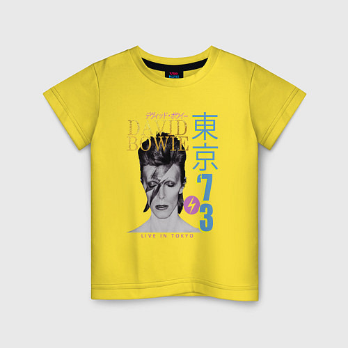 Детская футболка David Bowie - Live in Tokyo 73 / Желтый – фото 1
