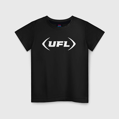 Детская футболка Ufl logo / Черный – фото 1