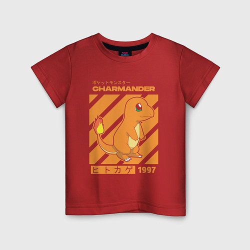 Детская футболка Покемоны Чармандер Charmander / Красный – фото 1