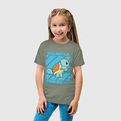 Футболка хлопковая детская Покемоны Сквиртл Squirtle, цвет: авокадо — фото 2