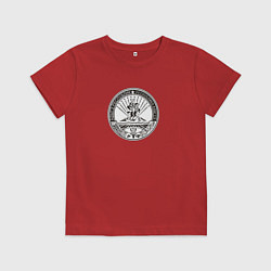 Футболка хлопковая детская Регион Адыгея, цвет: красный