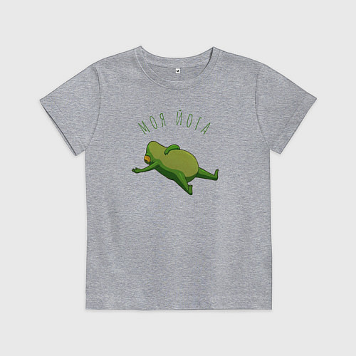 Детская футболка Лягушка йога / Меланж – фото 1