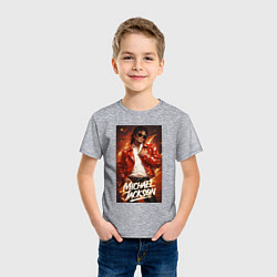 Футболка хлопковая детская Michael Jackson in the red jacket, цвет: меланж — фото 2